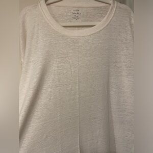 Linen blend ecru tee from J. Crew